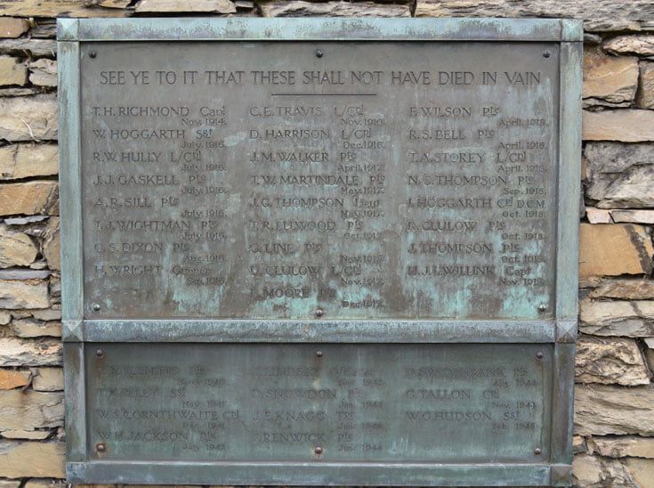 St Oswald's war memorial