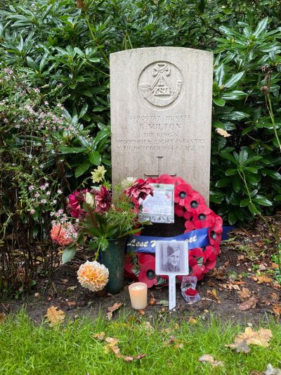 Bobby Milton's grave during the memorial service on 4 October 2025