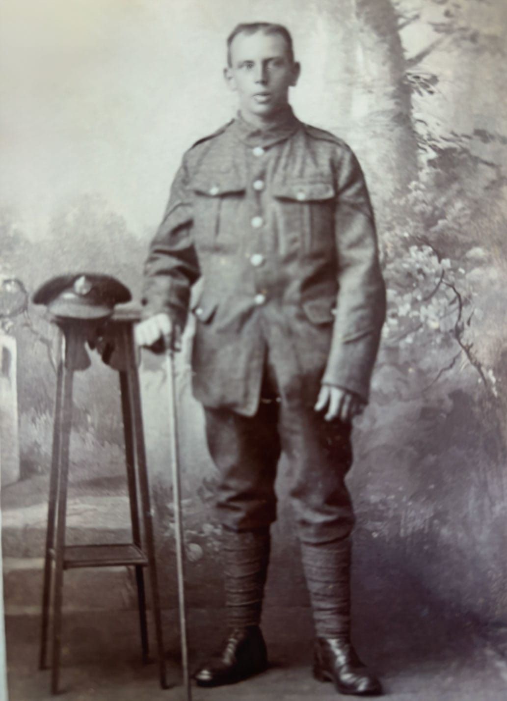 John Edward Hawksby, vader van John en Eric in WWI uniform 