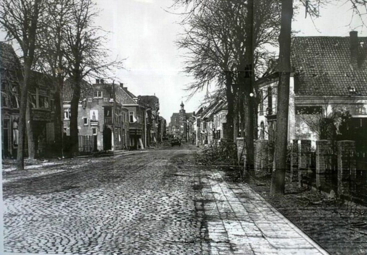 Street in Gennep Februari 1945 Source Stichting Erfgoed Gennep