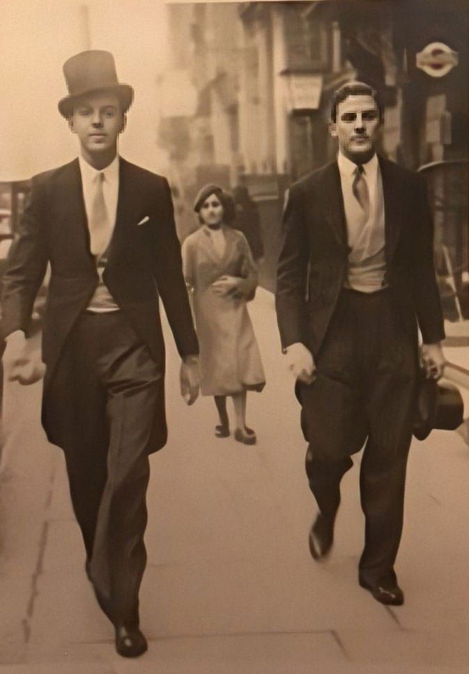 Major Wilfred Desmond Ellis en rechts zijn broer Captain Roland Ellis