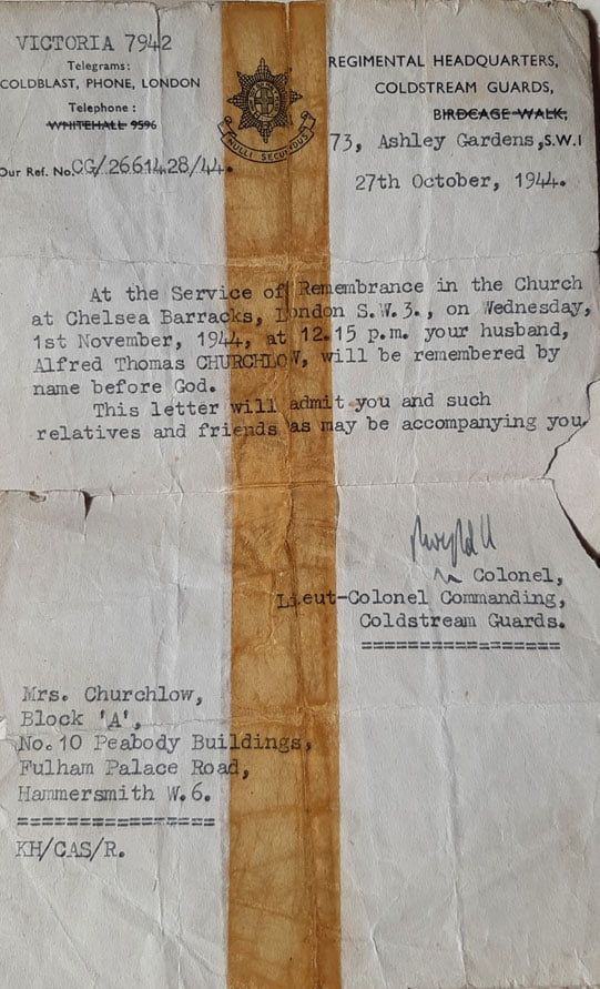 Coldstream Guards Memorial Service