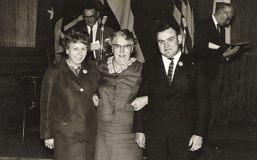 Pilgrimage Nijmegen met Hilda, Mrs Harmsen en Geoffrey