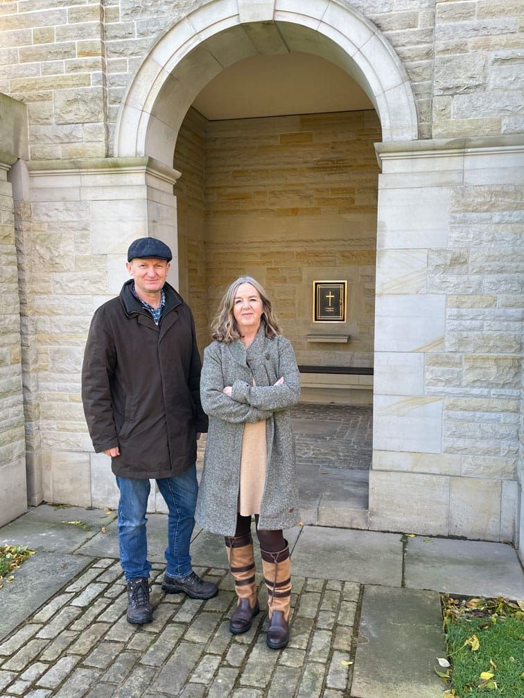 Paul Scanlon and Anny Huberts at Reichswald Forest War Cemetery