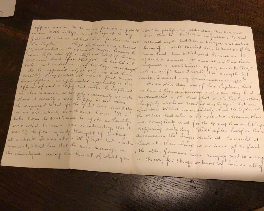 Brief Elsie Dor aan de moeder van Terence  1945