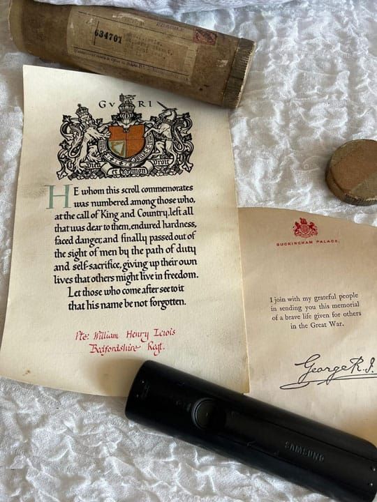 King's Scroll from Williams father