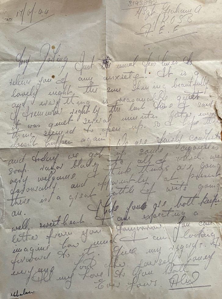 One of the letters from Alex