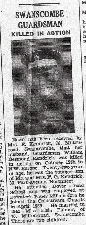 Newspaper article about William