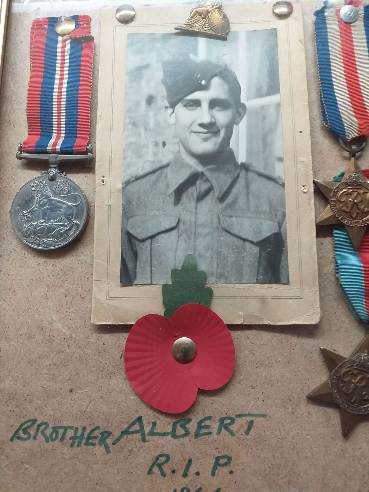 Albert William Halls portrait and medals