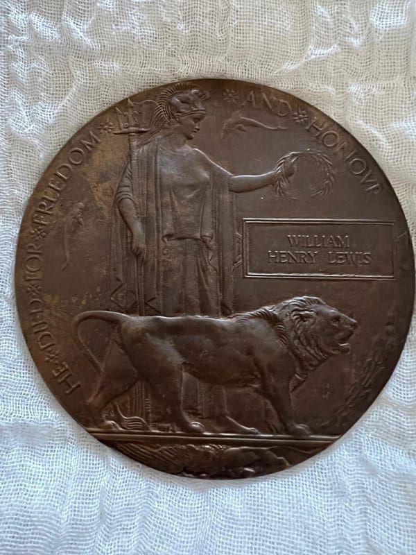 Memorial plaquette from Williams father