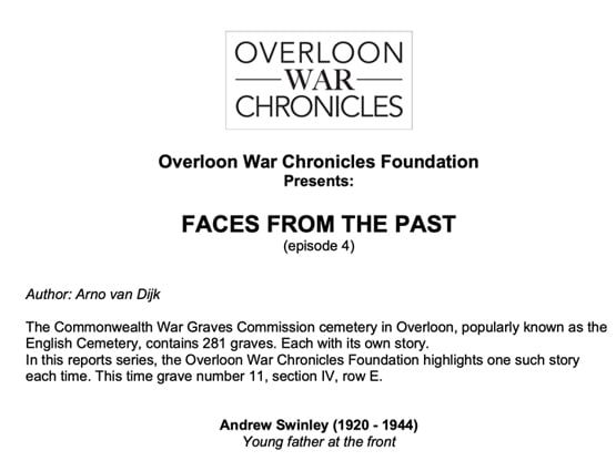 Andrew Swinley Faces of the Past