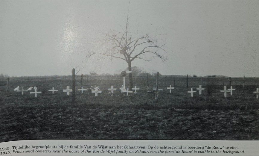 Temporary graves in 1945
