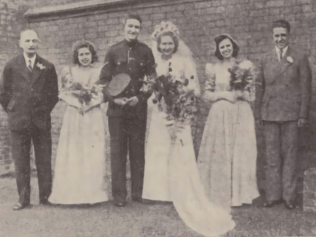 Wedding photo of Raymond and Gladys