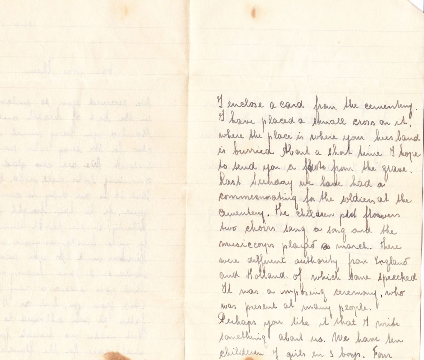 Letter from Swinkels family page 2