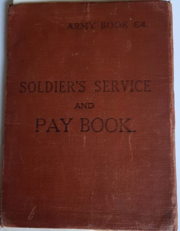 Soldier's Service Pay Book Sydney Williamson